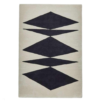 Inaluxe Modern Abstract Designer Wool Crystal Palace IX07 Beige/Black Rug-Think Rugs-Rug Love - The Most Loved Rug Store